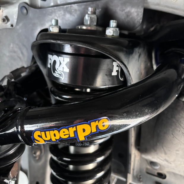 SuperPro adjustable upper control arms for Toyota Hilux N70/80, vehicle modification parts with a focus on durability and performance.